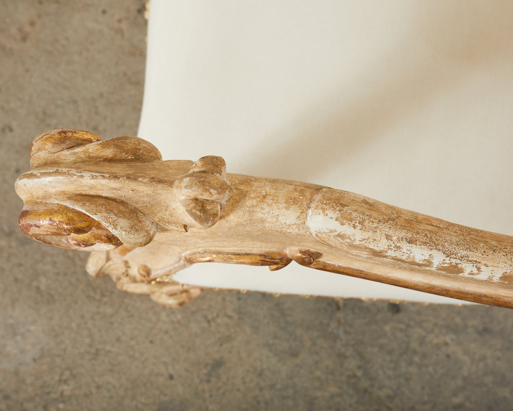 Hendrix Allardyce Italian Rococo Style Carved Library Armchair