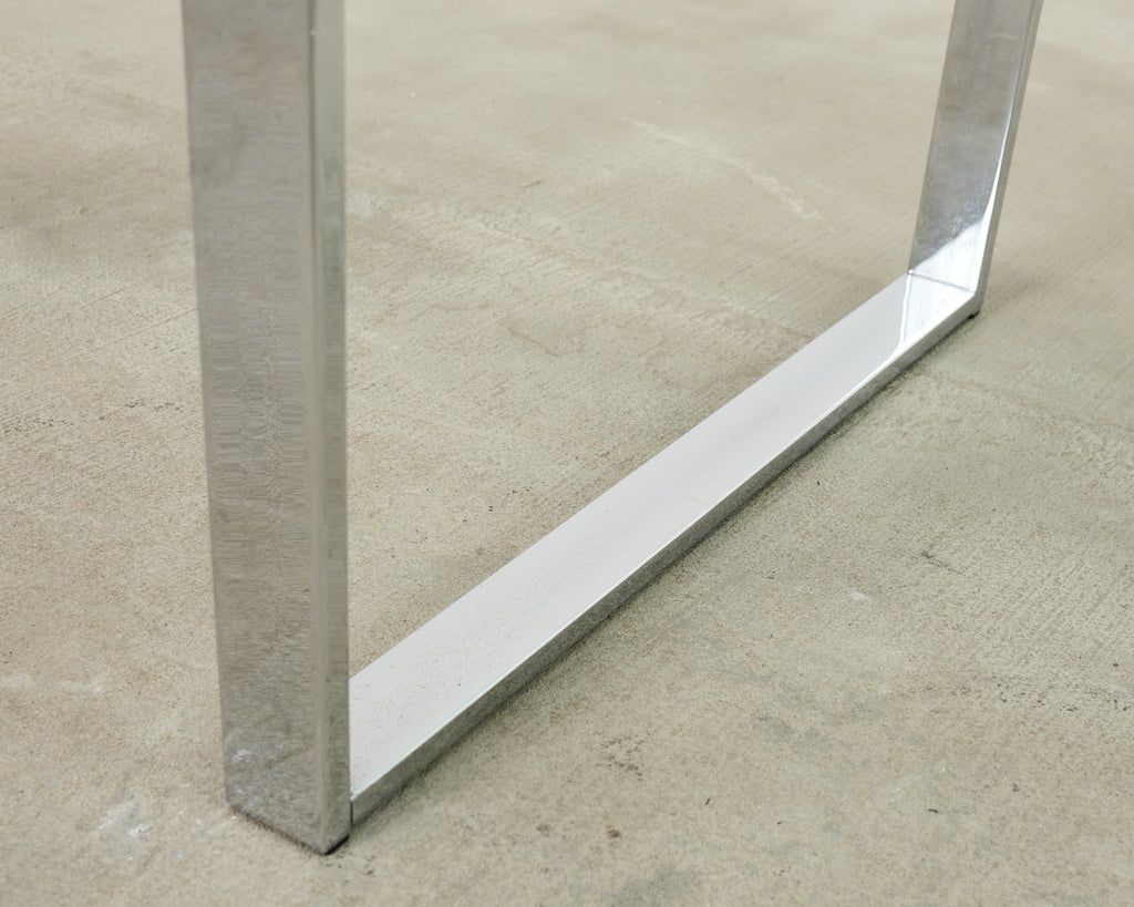 Charles Hollis Jones Chrome Glass "Box" Coffee Table