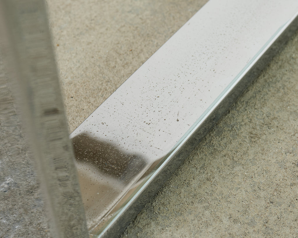 Charles Hollis Jones Chrome Glass "Box" Coffee Table