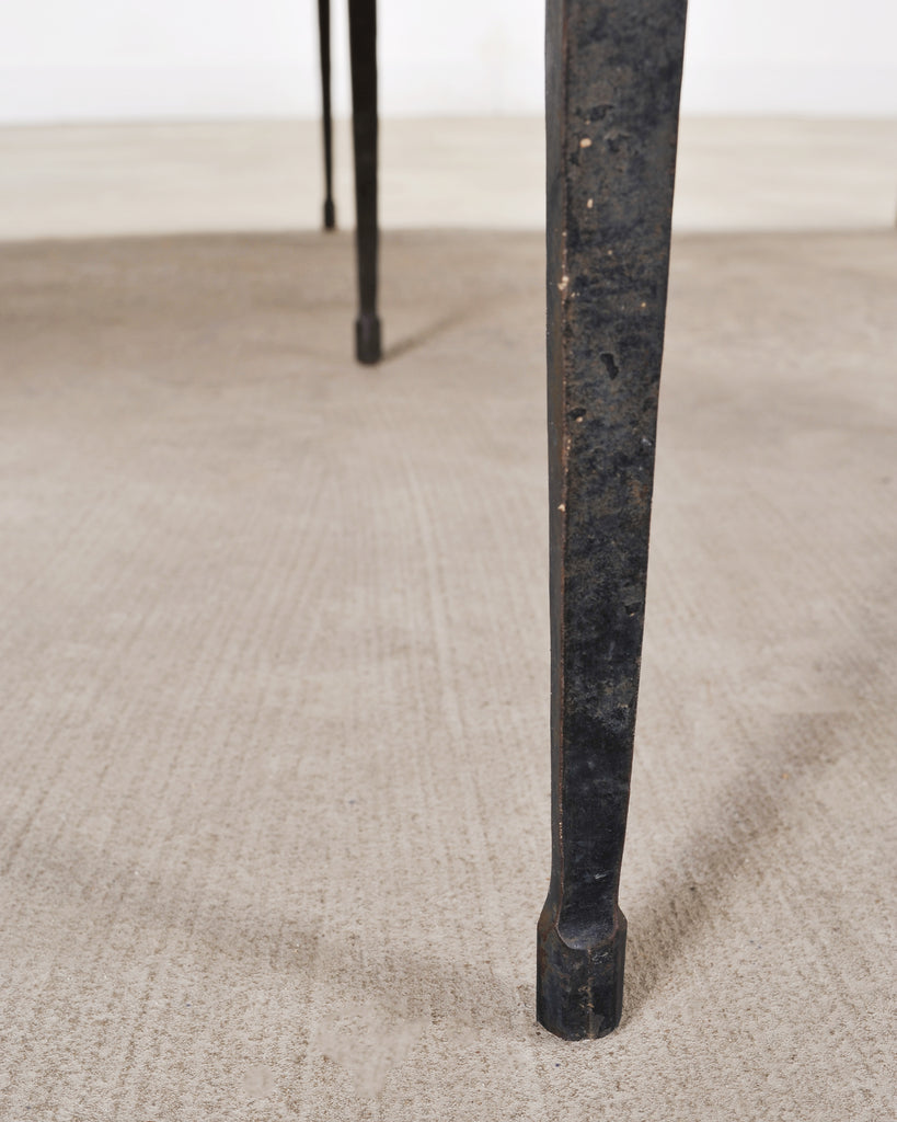 Holly Hunt Rue de Seine Limestone and Iron Cocktail Table 5 Ft