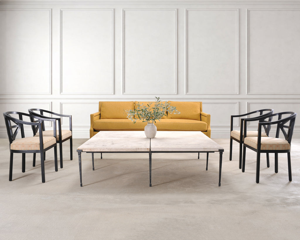 Holly Hunt for Studio H George V Sofa in Goldenrod Fabric