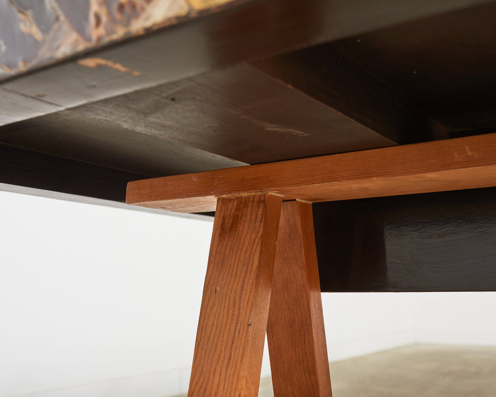 Tessellated Horn Dining Table with Leaves Designed by Thomas Britt