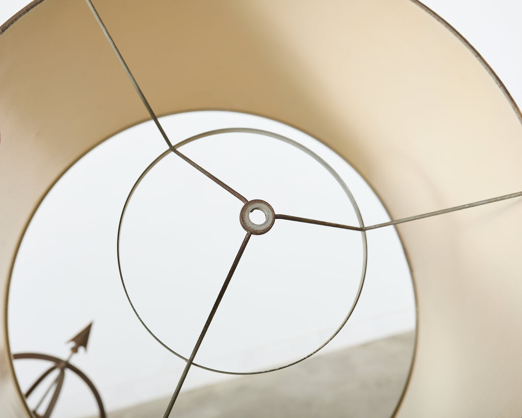 Midcentury Bronze Astrological Armillary Lamp by Frederick Cooper