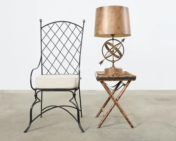 Midcentury Bronze Astrological Armillary Lamp by Frederick Cooper