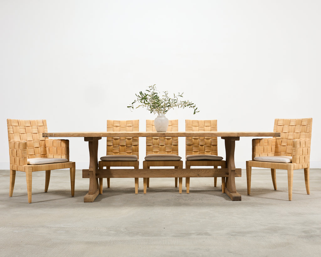 Set of Twelve John Hutton Donghia Block Island Cane Dining Chairs