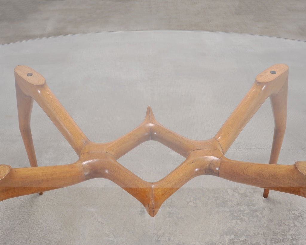 Ico Parisi Style Italian Walnut Spider Leg Dining Table