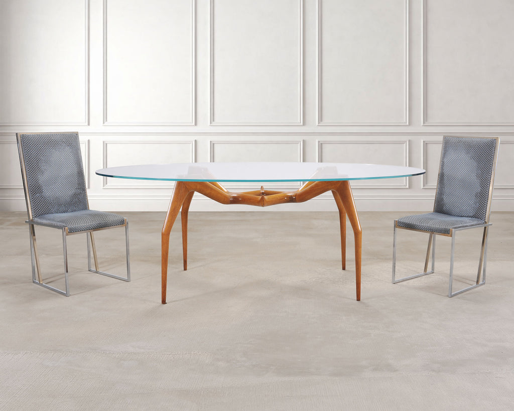 Ico Parisi Style Italian Walnut Spider Leg Dining Table