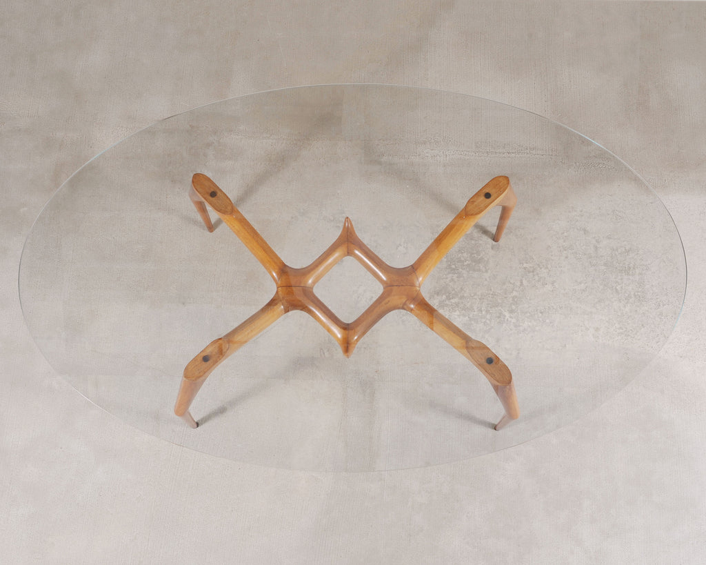 Ico Parisi Style Italian Walnut Spider Leg Dining Table