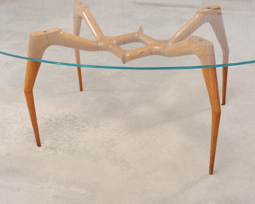 Ico Parisi Style Italian Walnut Spider Leg Dining Table