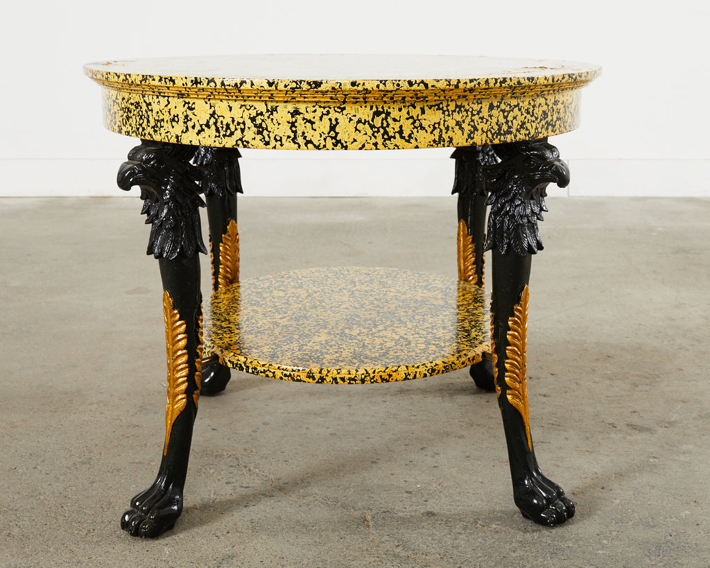 Empire Style Coffee Table Lacquer Speckled by Ira Yeager