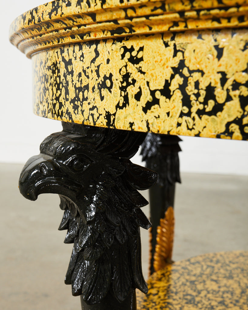 Empire Style Coffee Table Lacquer Speckled by Ira Yeager