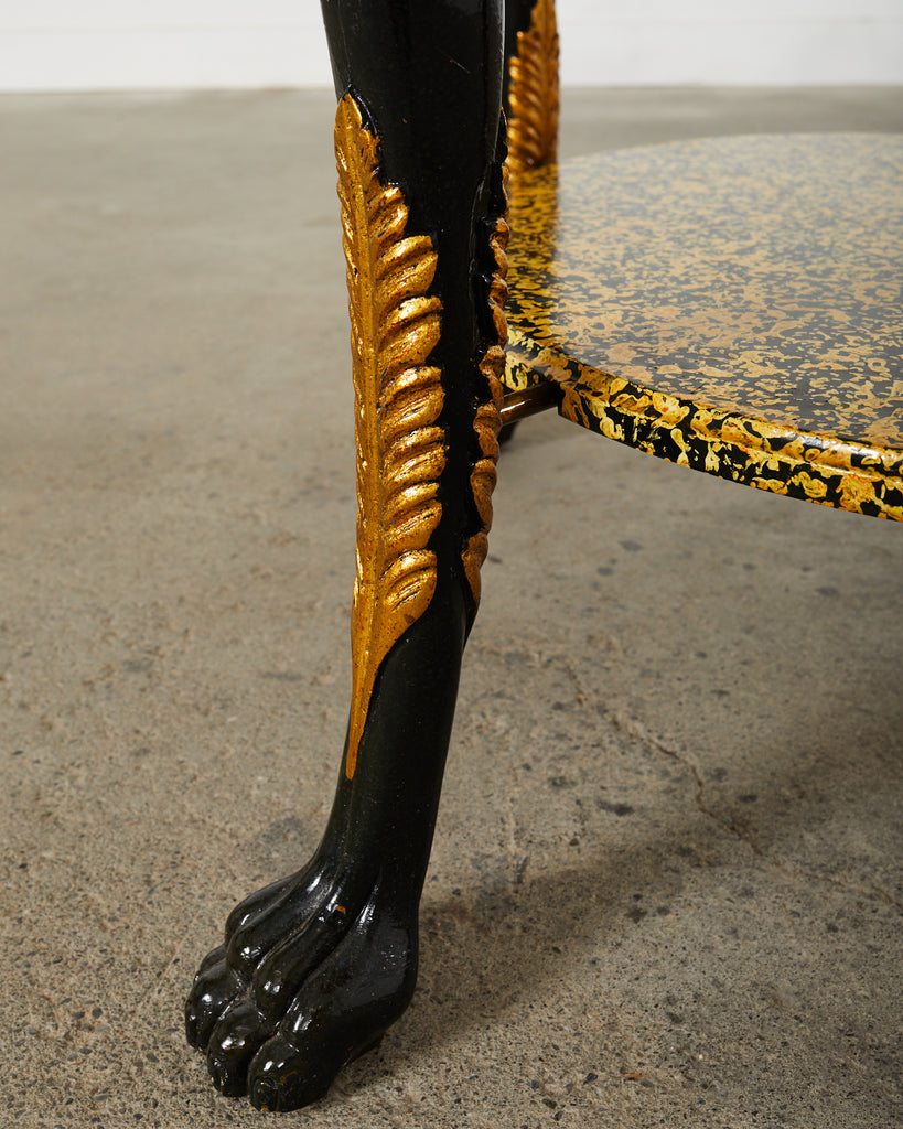 Empire Style Coffee Table Lacquer Speckled by Ira Yeager