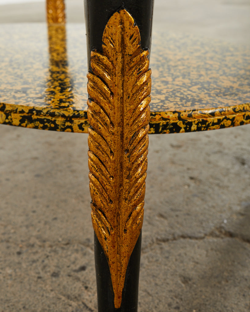 Empire Style Coffee Table Lacquer Speckled by Ira Yeager