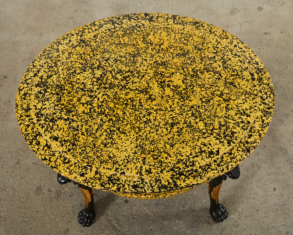 Empire Style Coffee Table Lacquer Speckled by Ira Yeager