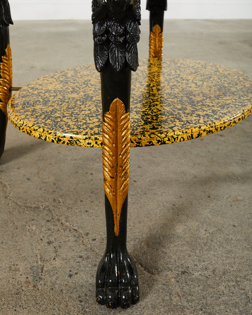 Empire Style Coffee Table Lacquer Speckled by Ira Yeager