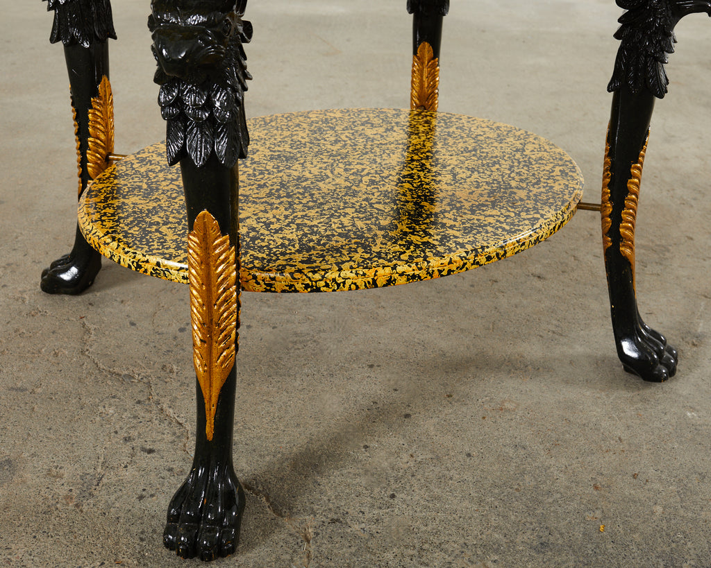 Empire Style Coffee Table Lacquer Speckled by Ira Yeager