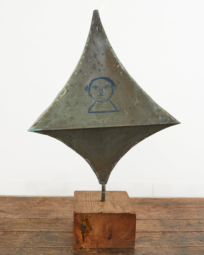 Diamond Shaped Zinc Roof Finial or Garden Ornament Sculpture