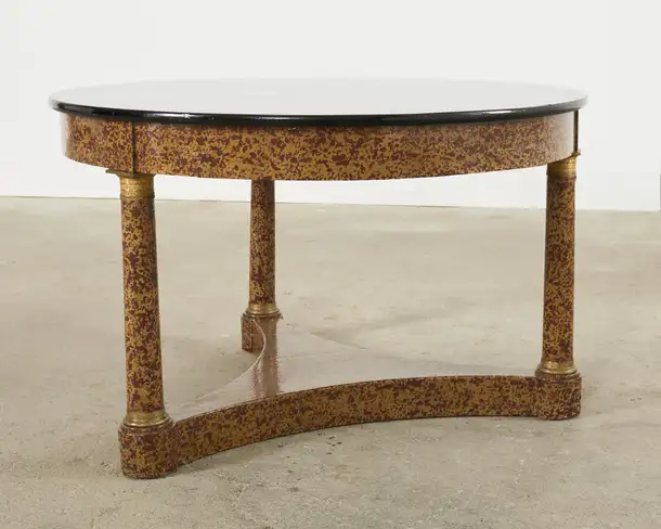 French Empire Style Cocktail Table Speckled by Ira Yeager