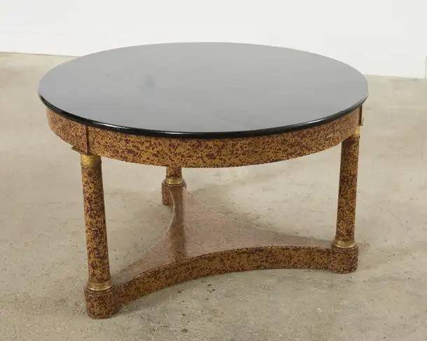 French Empire Style Cocktail Table Speckled by Ira Yeager