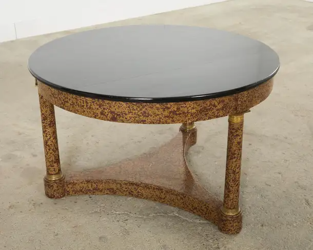 French Empire Style Cocktail Table Speckled by Ira Yeager
