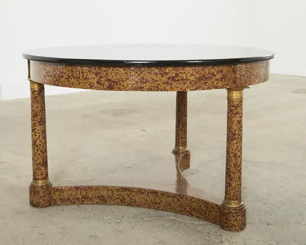 French Empire Style Cocktail Table Speckled by Ira Yeager