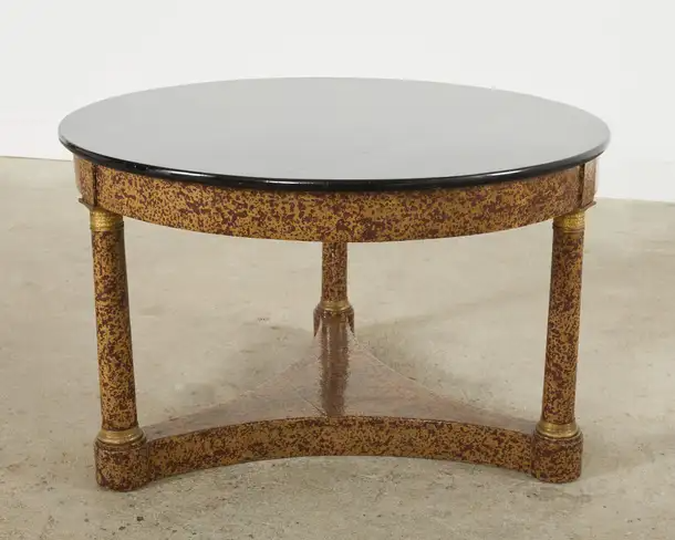 French Empire Style Cocktail Table Speckled by Ira Yeager