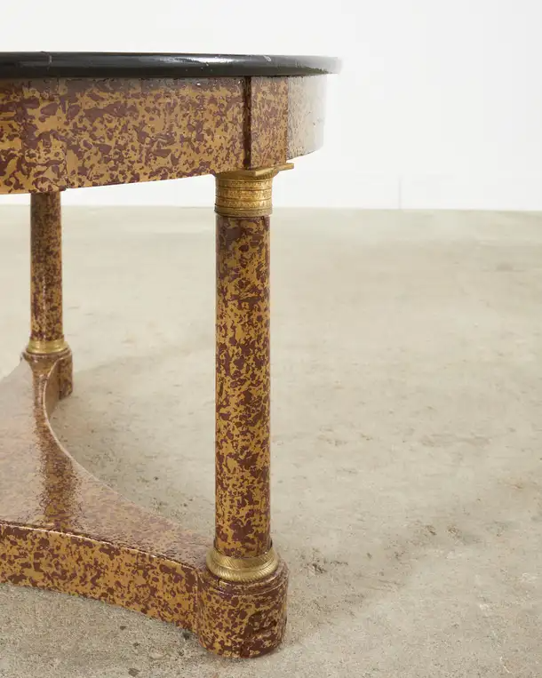 French Empire Style Cocktail Table Speckled by Ira Yeager