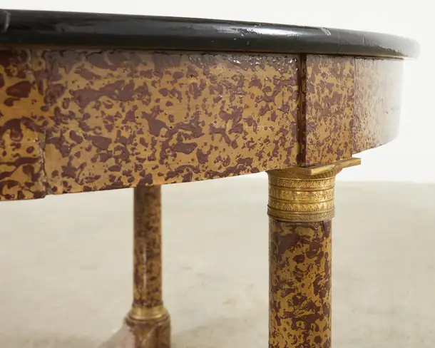 French Empire Style Cocktail Table Speckled by Ira Yeager