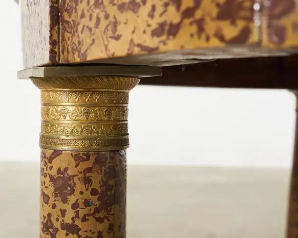 French Empire Style Cocktail Table Speckled by Ira Yeager