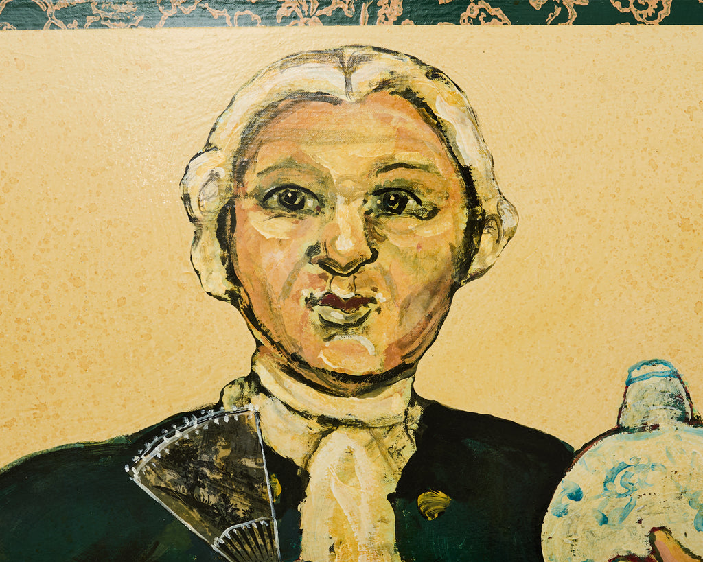 Ira Yeager Painting French Provincial Couple 20th Century