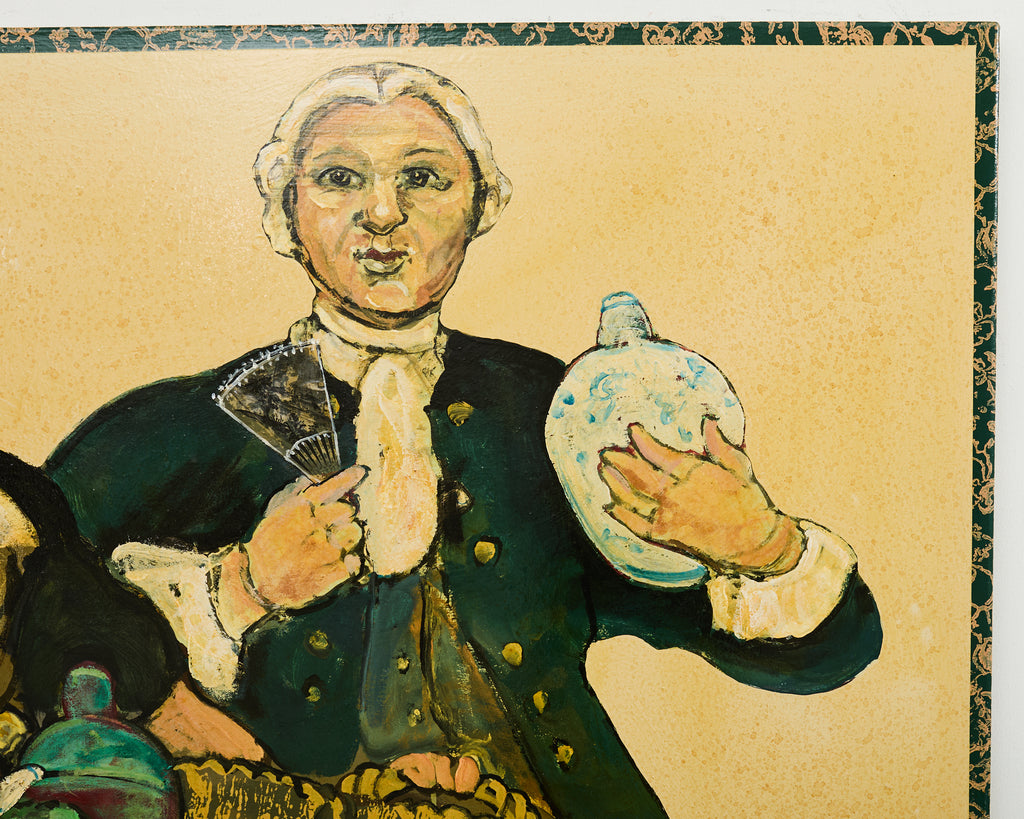 Ira Yeager Painting French Provincial Couple 20th Century