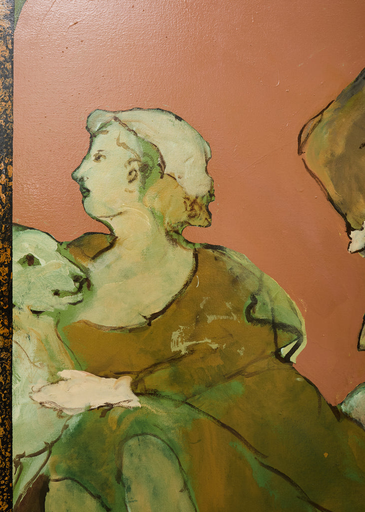 Ira Yeager Country French Farmer with Animals 8 Ft.