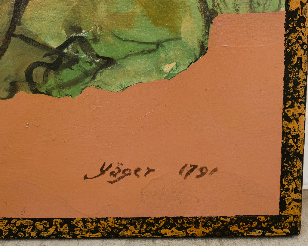 Ira Yeager Country French Farmer with Animals 8 Ft.