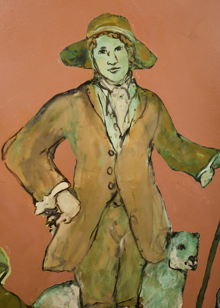 Ira Yeager Country French Farmer with Animals 8 Ft.