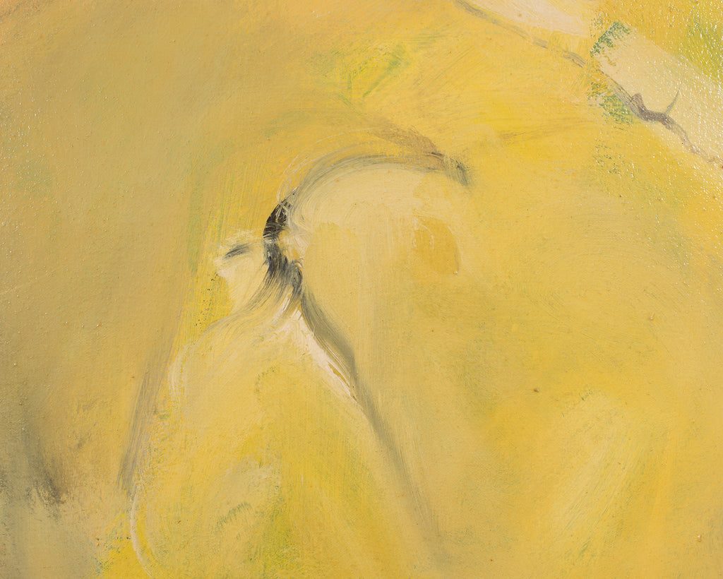 Ira Yeager 20th C. Woman in Yellow Oil Canvas Painting 5.5 Ft