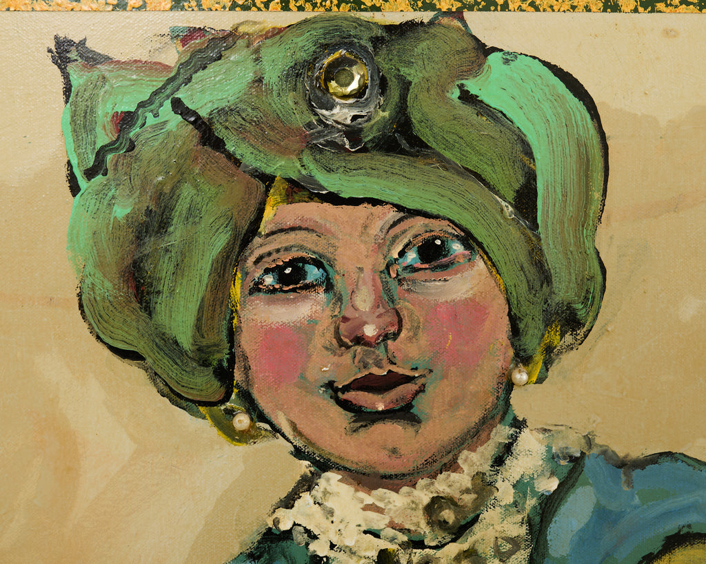 Ira Yeager Painting of 19th Century Dancer in Costume