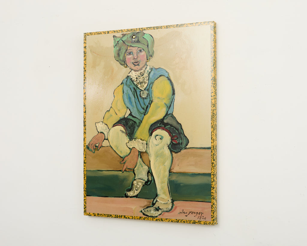 Ira Yeager Painting of 19th Century Dancer in Costume