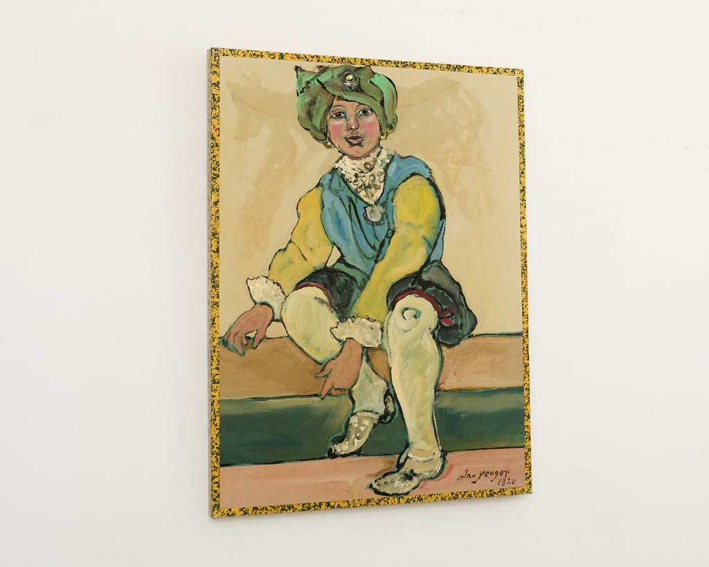 Ira Yeager Painting of 19th Century Dancer in Costume