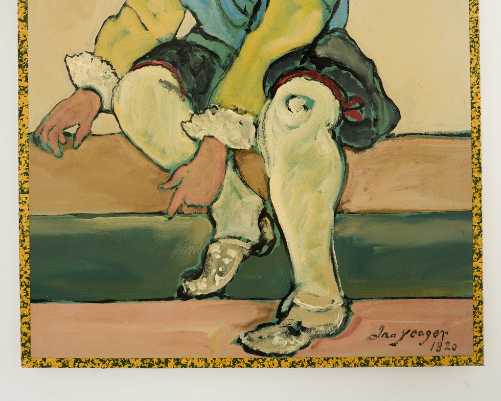 Ira Yeager Painting of 19th Century Dancer in Costume