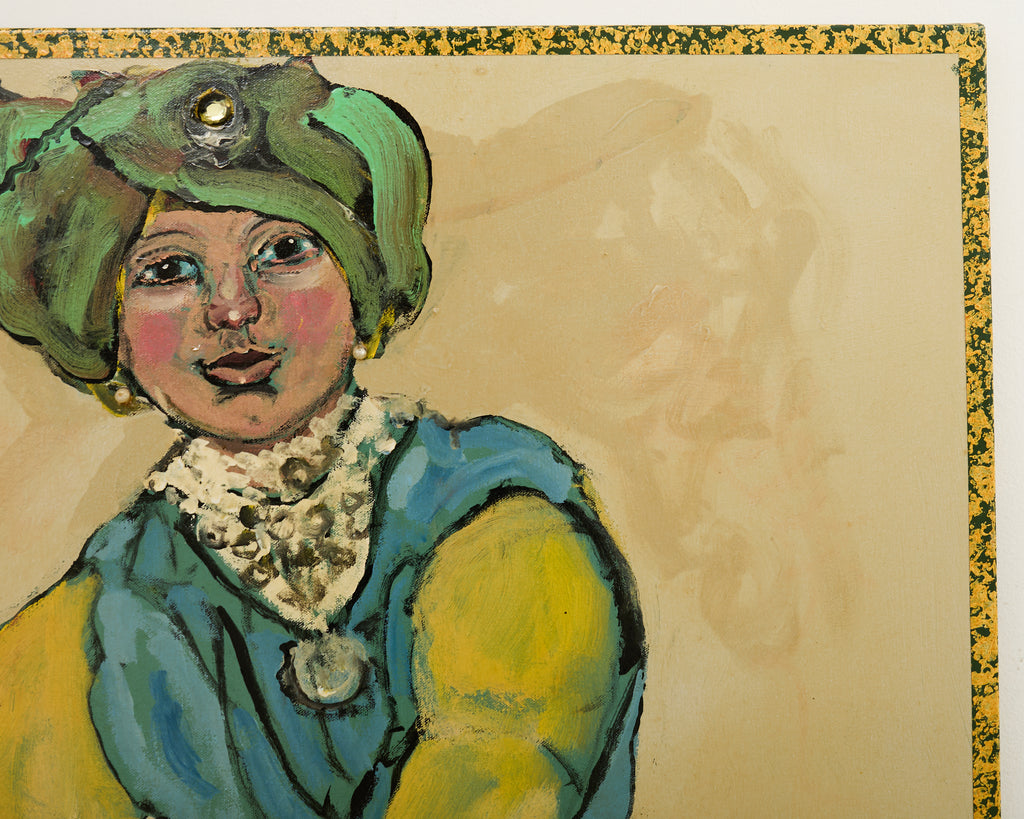 Ira Yeager Painting of 19th Century Dancer in Costume