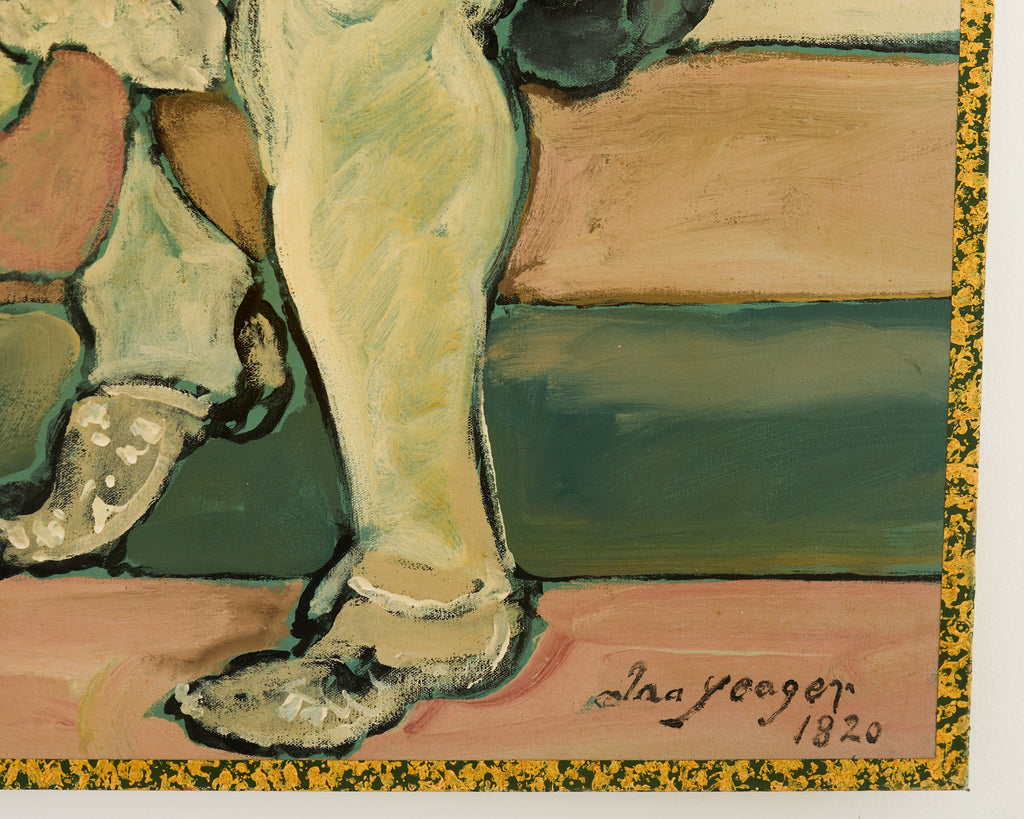 Ira Yeager Painting of 19th Century Dancer in Costume