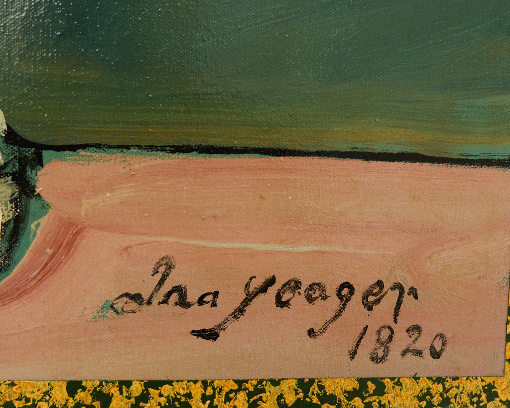 Ira Yeager Painting of 19th Century Dancer in Costume