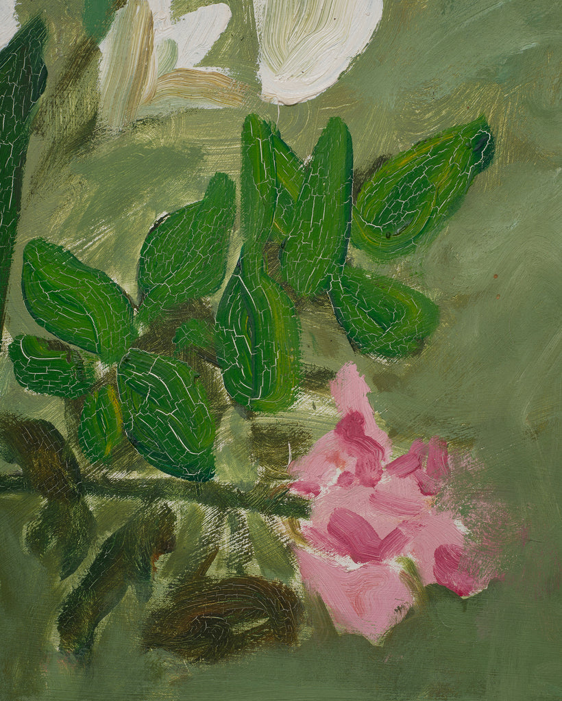 "Still Life with Flowers" Painting by Bryan Wilson 3 Ft. 1960