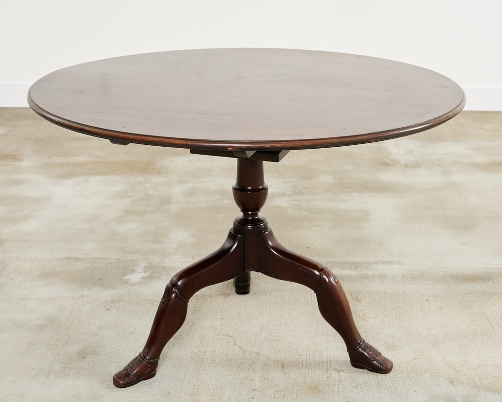 Georgian Isle of Man Tilt-Top Mahogany Center Table