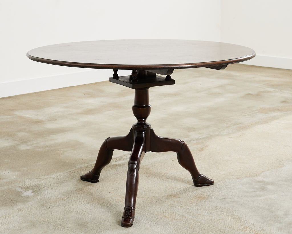 Georgian Isle of Man Tilt-Top Mahogany Center Table