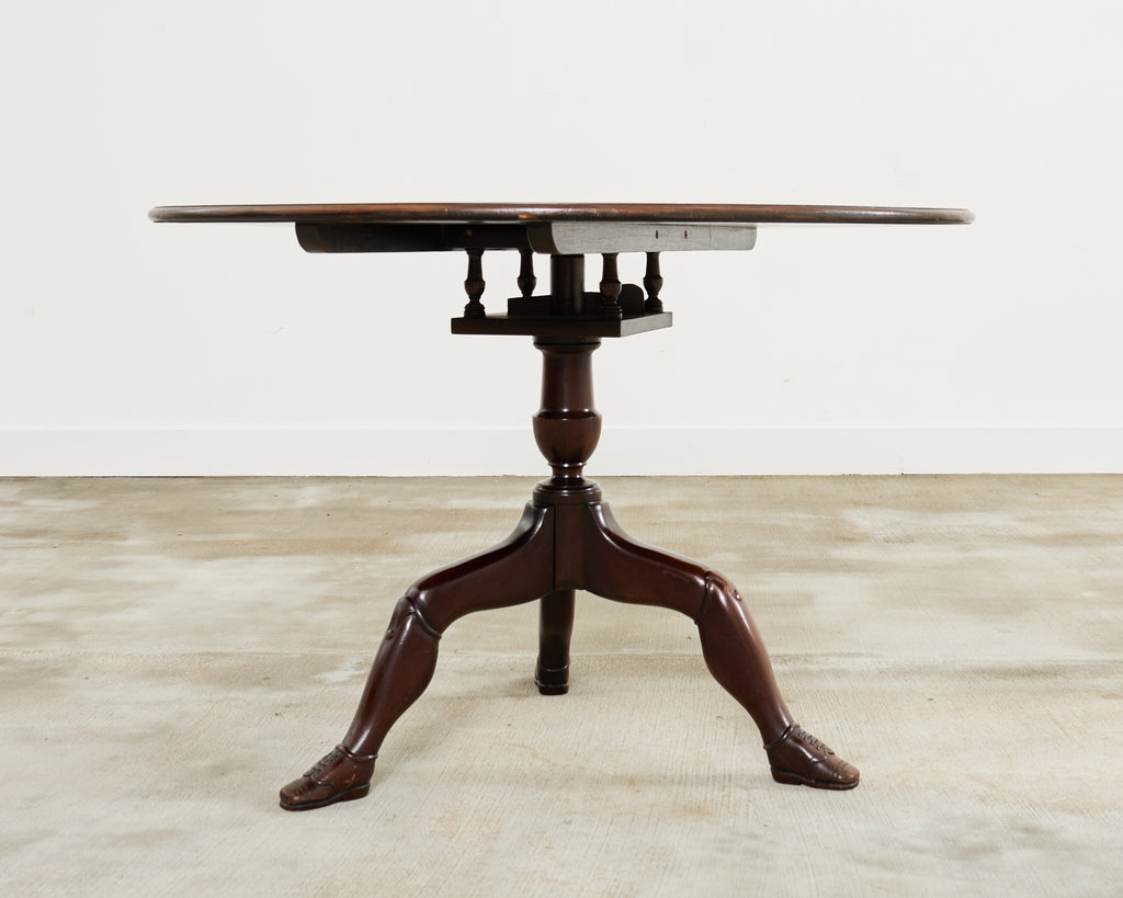 Georgian Isle of Man Tilt-Top Mahogany Center Table
