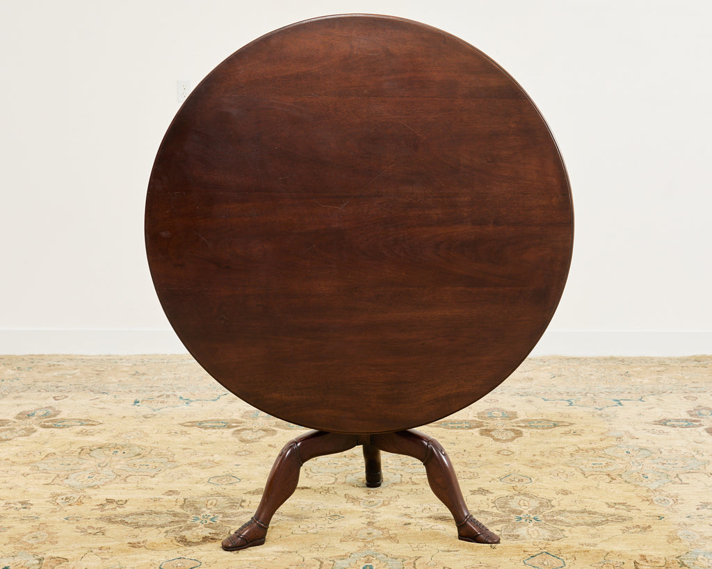 Georgian Isle of Man Tilt-Top Mahogany Center Table