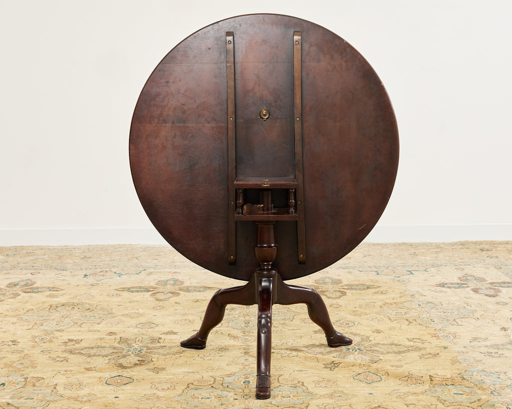 Georgian Isle of Man Tilt-Top Mahogany Center Table