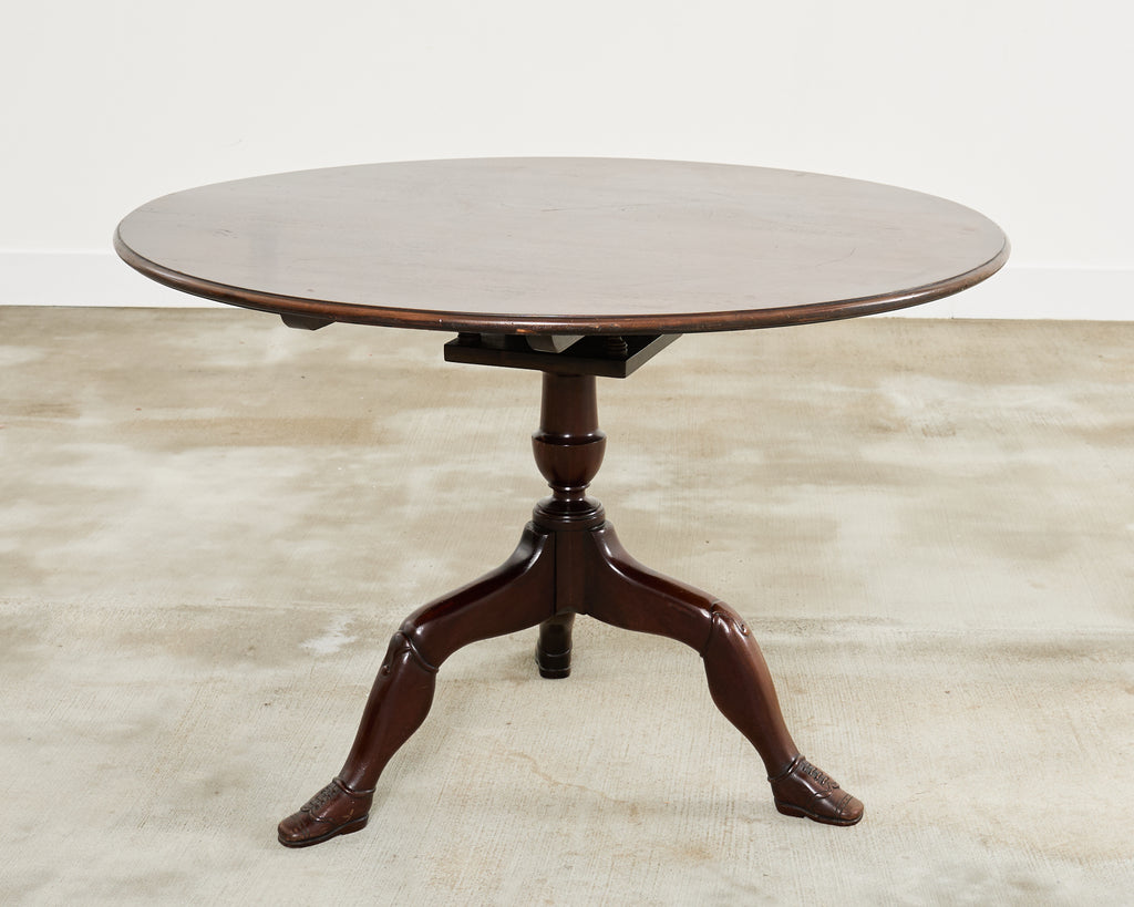 Georgian Isle of Man Tilt-Top Mahogany Center Table