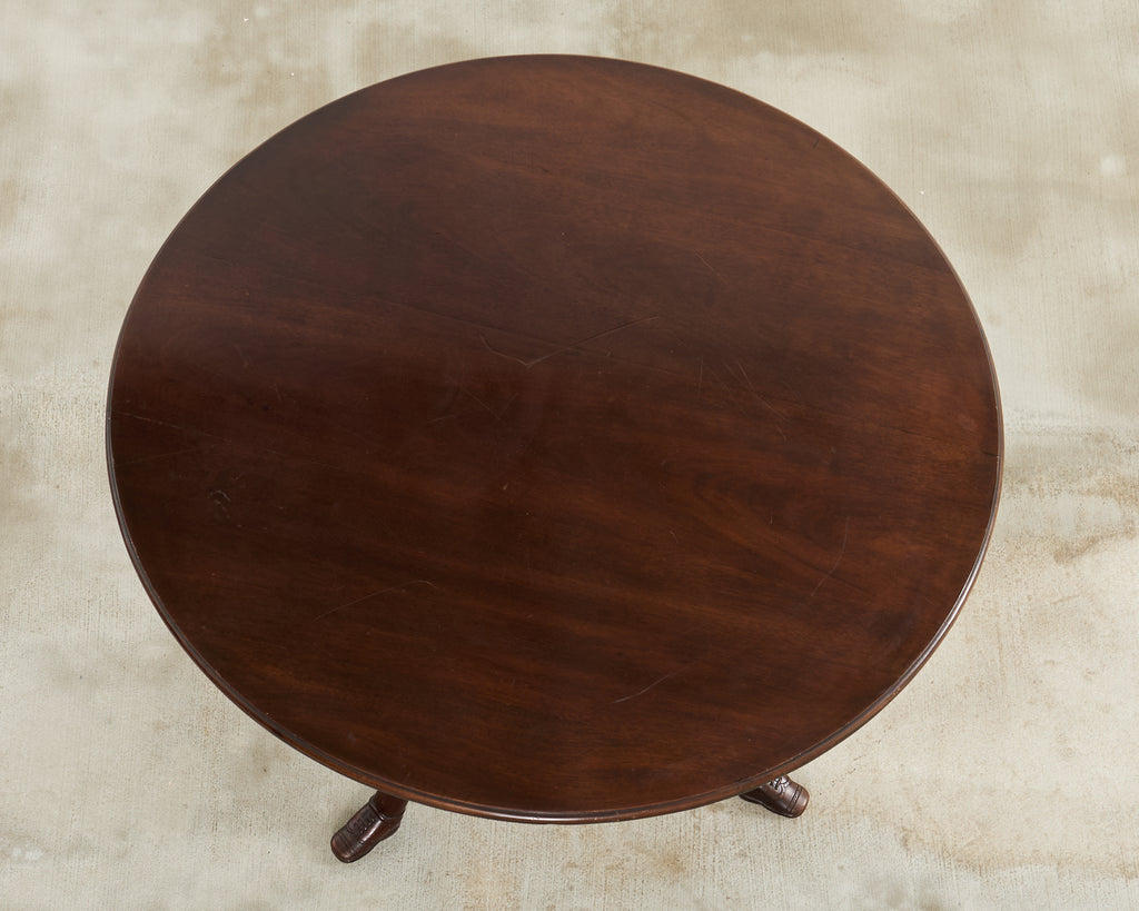 Georgian Isle of Man Tilt-Top Mahogany Center Table